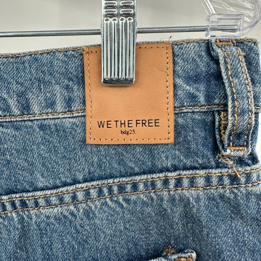 Free People Women's Dawn Flare Blue High Rise Button Fly Jeans Size 29 - Picture 3 of 5